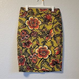 Anne Taylor Loft Floral Pencil Skirt